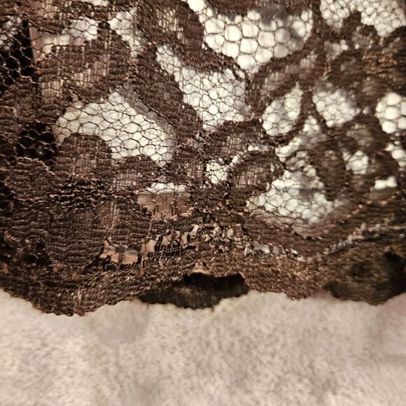 Coldwater creek dress womens12 black lace overlay blue satin lining feminine - Picture 3 of 15